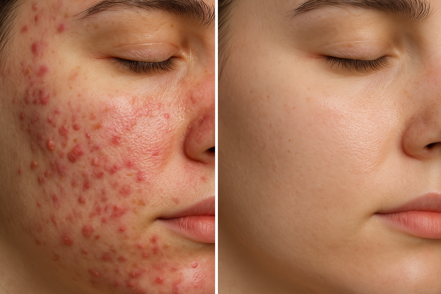 نتیجه استفاده از ژل شست‌وشوی La Roche-Posay Effaclar برای پوست جوش‌دار پس از ۴ هفته | کاهش جوش و چربی پوست