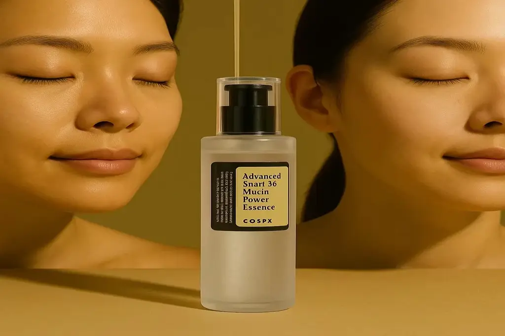 تفاوت تاثیر اسنس حلزون روی پوست چرب و خشک – تصویر مقایسه‌ای نتیجه استفاده