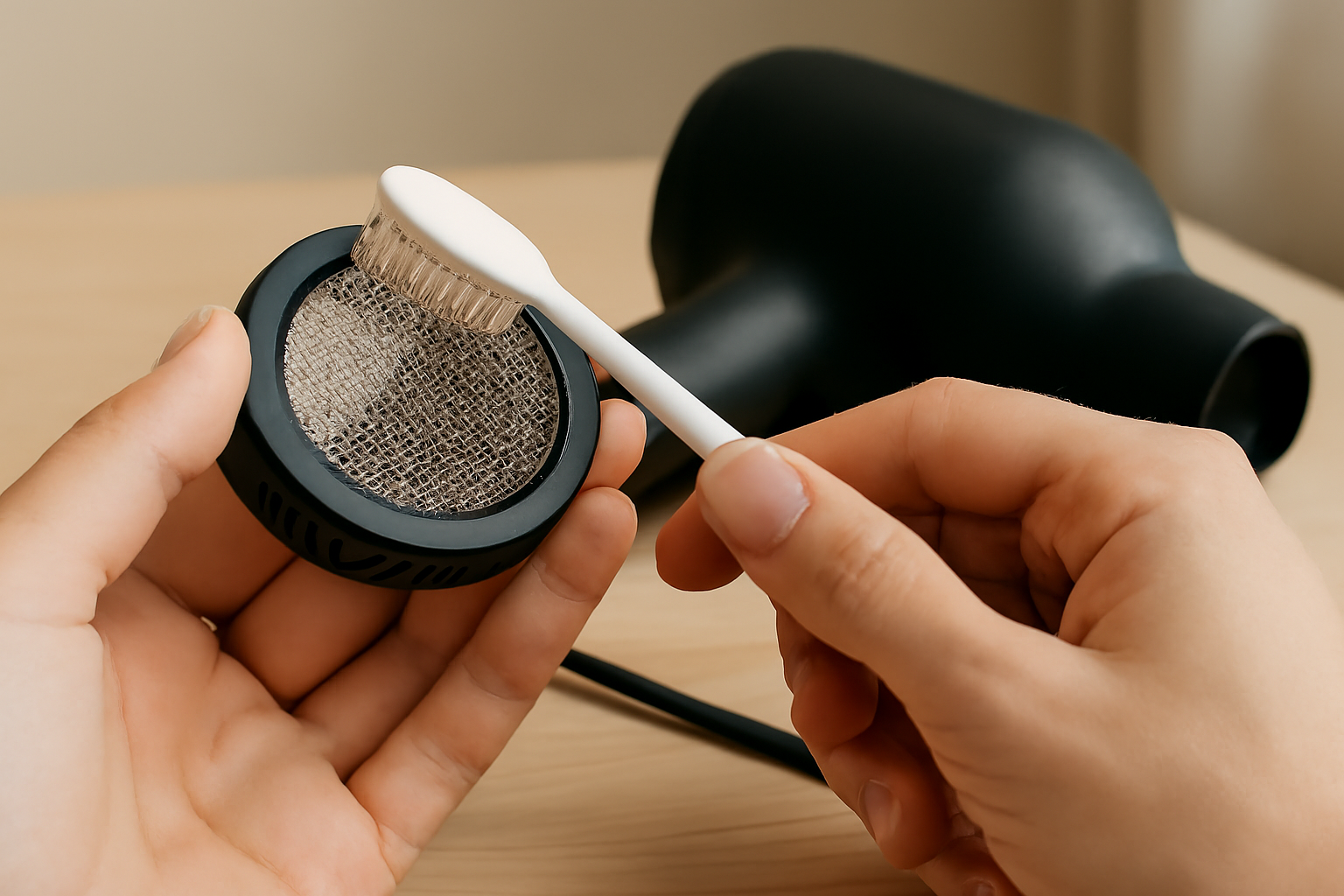 تمیز کردن فیلتر سشوار برای افزایش عمر دستگاه