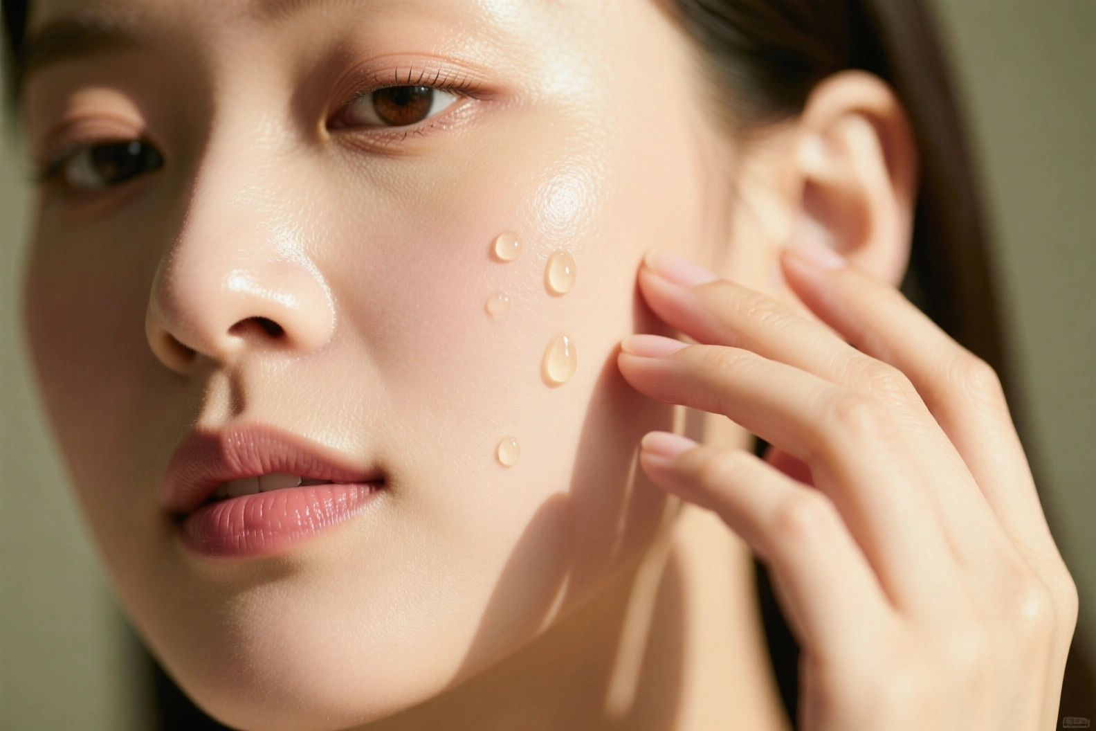 ماساژ اسنس حلزون روی گونه تمیز با نور طبیعی – آموزش مرحله استفاده